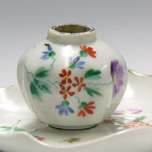 アンティーク雑貨 インクウェル 陶磁器 ハンドペイント