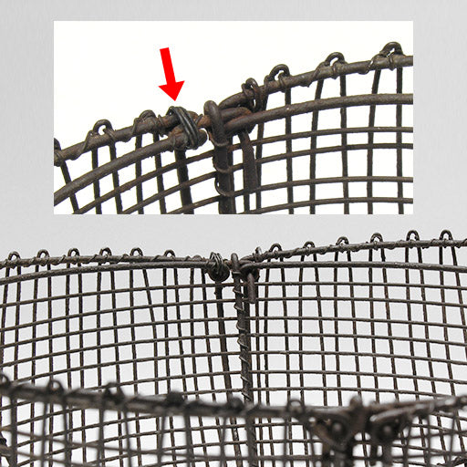 アンティーク雑貨 キッチン エッグバスケット 鉄製